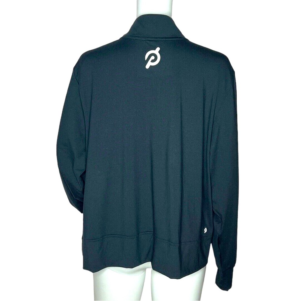 Peloton Warm Up Quarter Zip Pullover Women's Size XXL Black Pink Zip Mock Neck